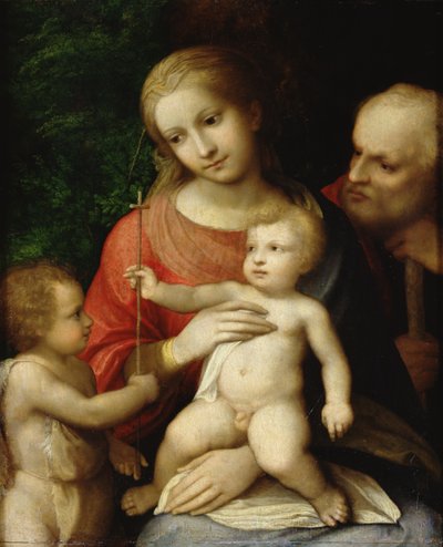 La Vergine e il Bambino circondati da San Giovanni Battista e San Giuseppe, 1517 da Antonio da Correggio